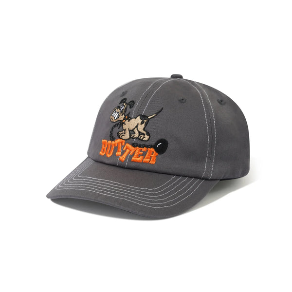【BUTTER GOODS】Art 6 Panel Cap Charcoal / Redwood butter-goods-art-6-panel-cap-