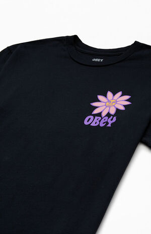 Obey Peace Flower Black