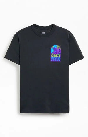 Obey Worldwide Sound Tee Vintage Black