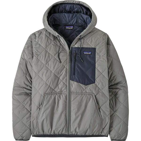 Patagonia Men's Diamond Quilted Bomber Hoody (Forever Grey)