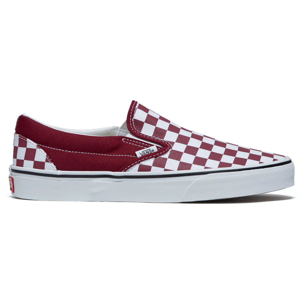 Vans Classic Slip on (Rhododendron Red/White) – Theory Skate 