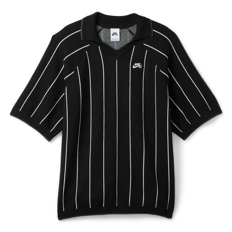 Nike SB Short-Sleeved Polo Skate Sweater (Black/White)
