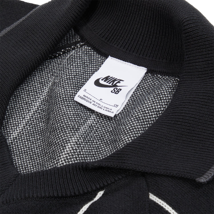 Nike SB Short-Sleeved Polo Skate Sweater (Black/White)