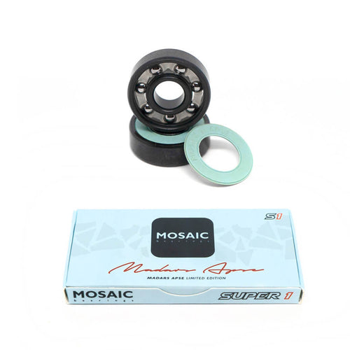 Mosaic Skate Bearings Super 1 Madars Apse ABEC 7 Bearings (Black/Blue)