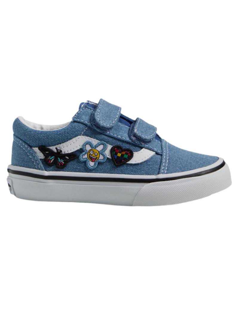Vans Kids Old Skool V (Denim Navy/True White)