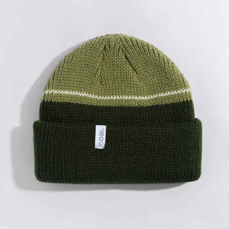 Coal Frena Beanie Olive Blocked Stripe