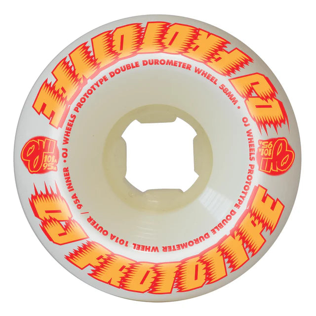 OJ Wheels Prototype Double Duro White 101a/95a