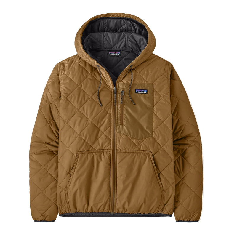 Patagonia Men's Diamond Quilted Bomber Hoody (Brown)