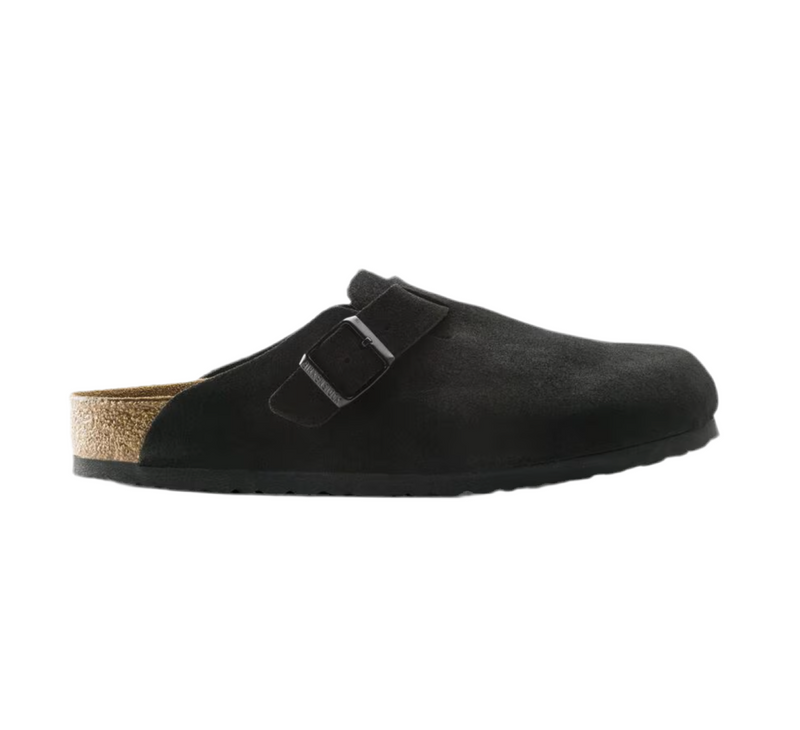 Birkenstock Boston Soft Footbed Suede (Black)