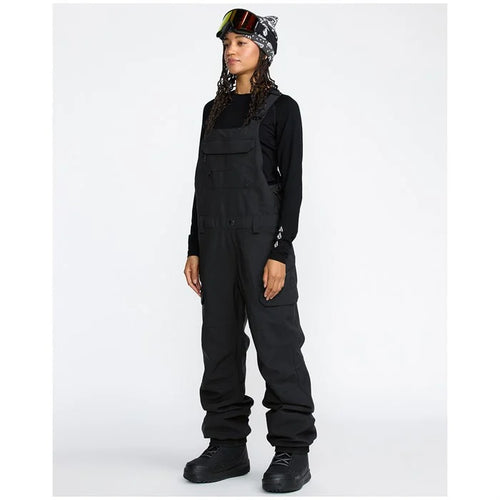 Volcom Women's Creston 3D Stretch Bib Overalls (Black)