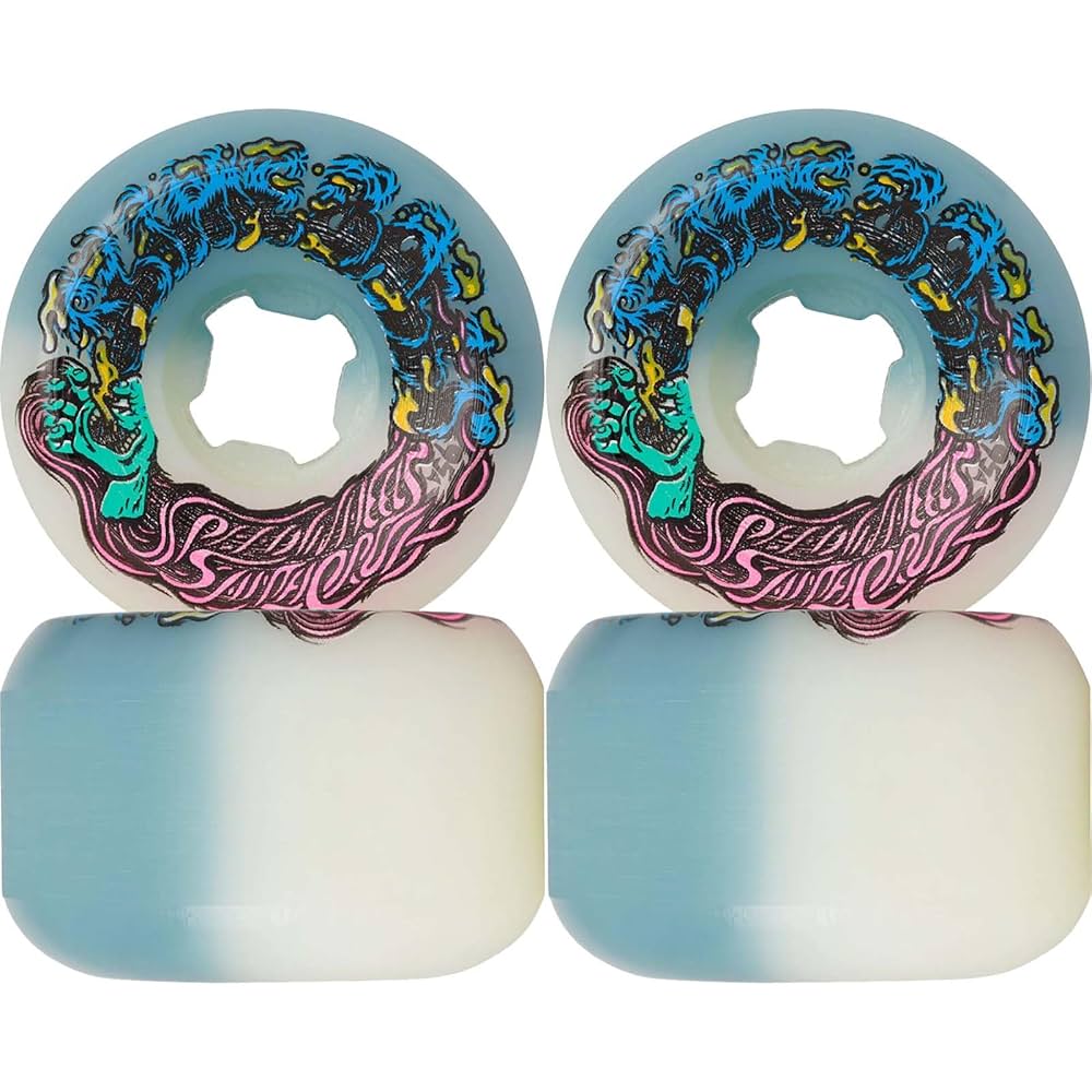 Santa Cruz Slime Balls Hairballs 50-50 White Blue 95a 53mm