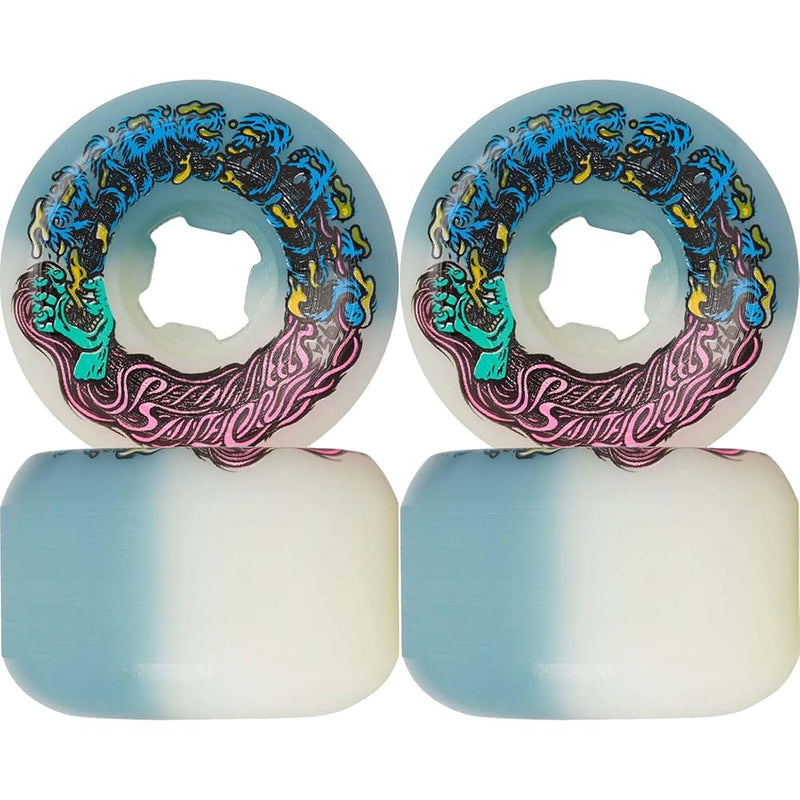 Santa Cruz Slime Balls Hairballs 50-50 White Blue 95a 53mm