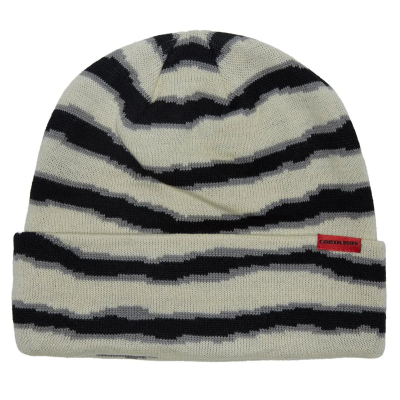 Corduroy Beanie Ripped Stripe Natural