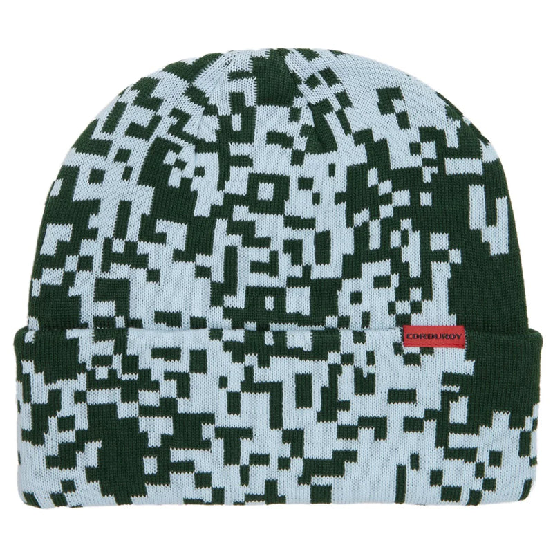 Corduroy Beanie Pixels Evergreen