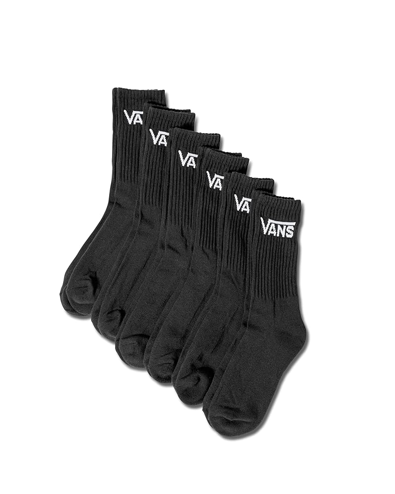 Vans Crew Sock Black 6 Pack