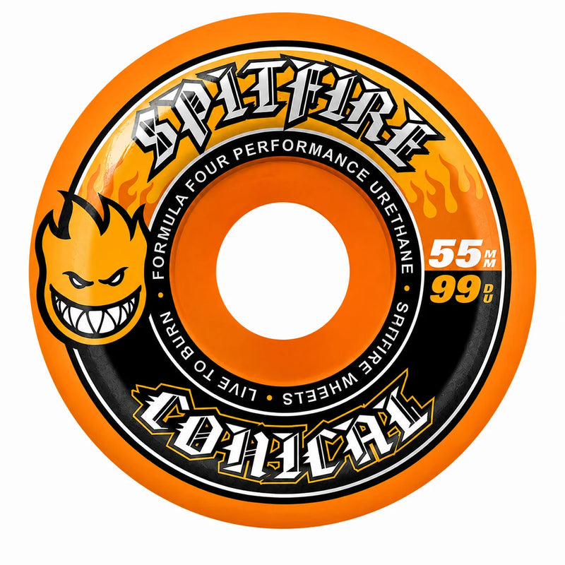 スケートボード Spitfire Formula Four 55mm 99D Radials Spitfire Formula Four Conical 99D 55mm Orange Wheels – Theory