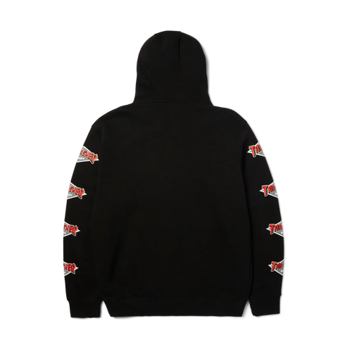 HUF x Thrasher Logo Hoodie Black