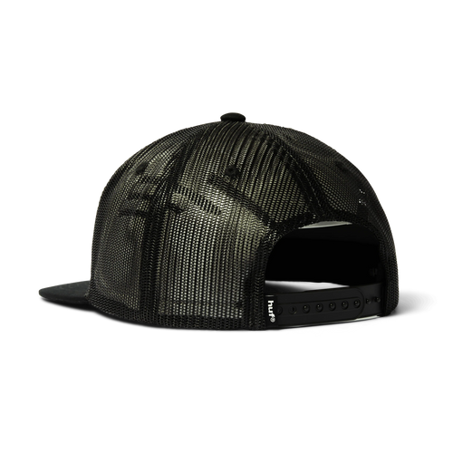 Huf X Thrasher Logo Twill Trucker Black