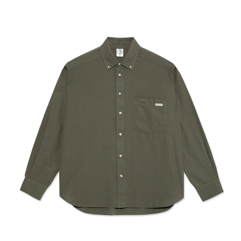 Polar Ben LS Shirt - Army Green Check