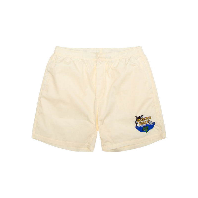 Quartersnacks Beach Shorts Aquatic Life Butter