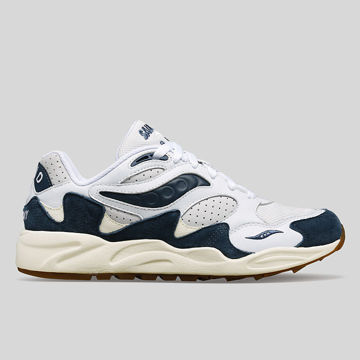 Saucony Grid Shadow 2 White Navy Theory Skate Shop