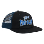 Sci-Fi Fantasy Biker Logo Mesh Hat Black