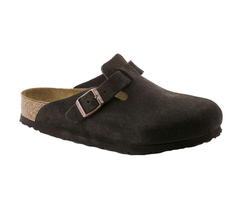 Birkenstock Boston BS Mocca Soft Footbed Suede Leather