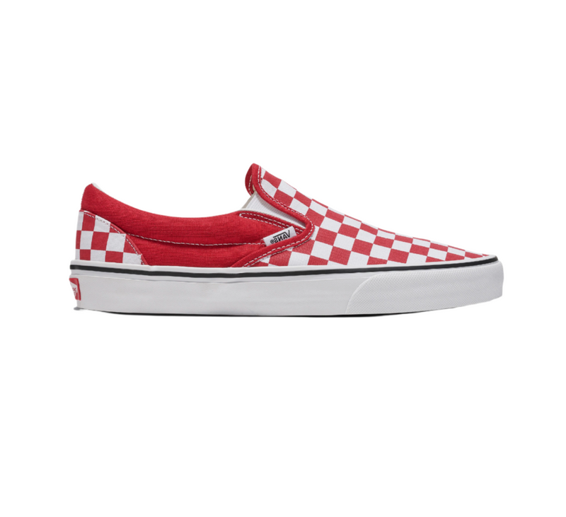 Vans Classic Slip on Checkerboard Chili Pepper