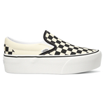 Vans Classic Slip-On Checkerboard Stackform (White/Black)