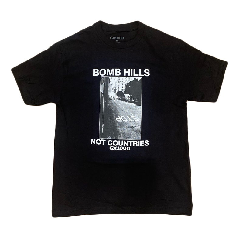 GX1000 Bomb Hills Not Countries T-Shirt Black