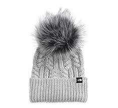 The North Face Oh Mega Fur Pom Beanie Medium Grey