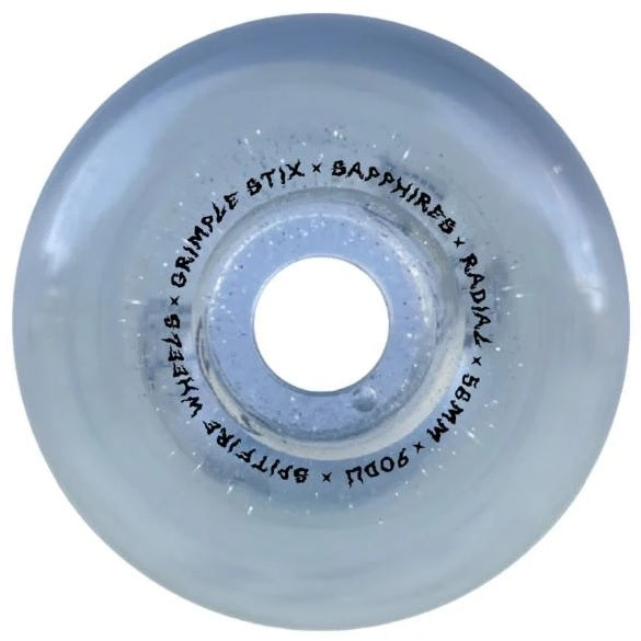Spitfire 90D Sapphire Spitfire x Grimple Stix Grimple Dust 56mm Wheels (Smoke)