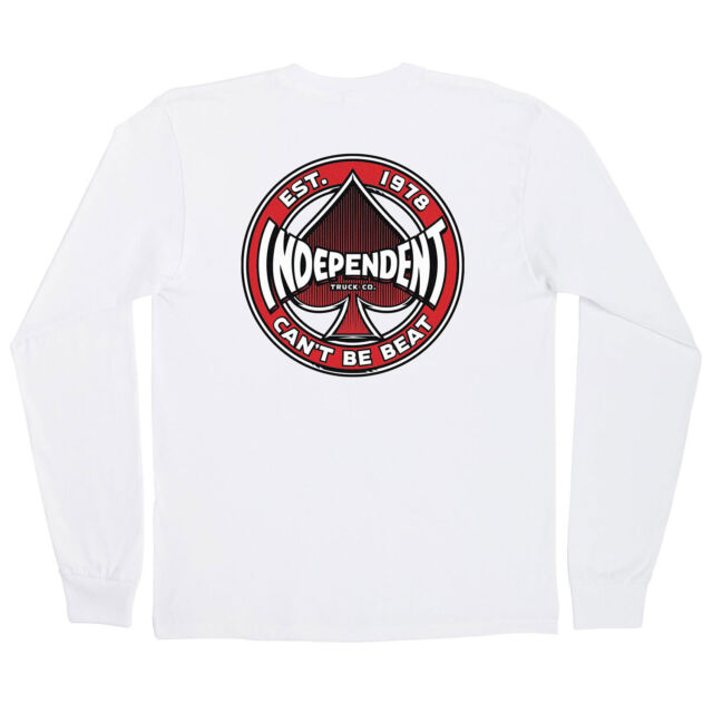 Independent Spade Long Sleeve T-Shirt White