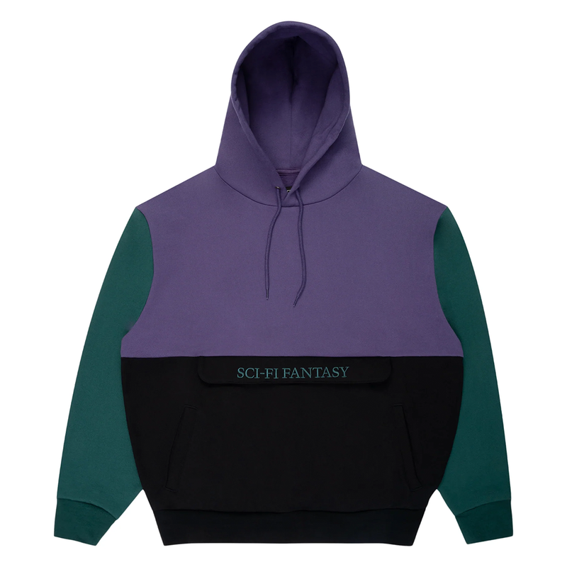 Sci-Fi Fantasy Colorblocked Hoodie Purple/Black