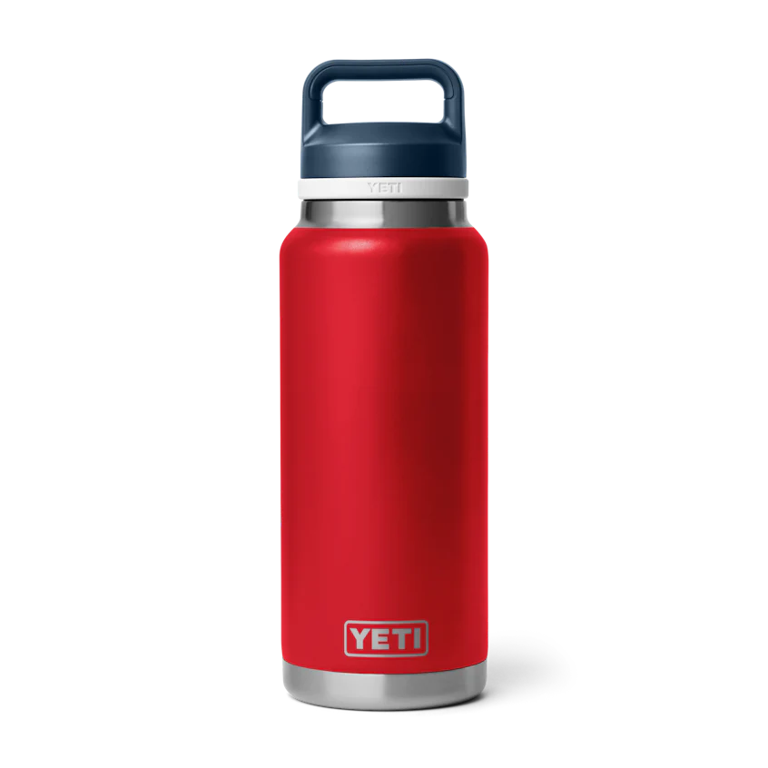 YETI Rambler 36 oz Bottle Chug Cap Red/White