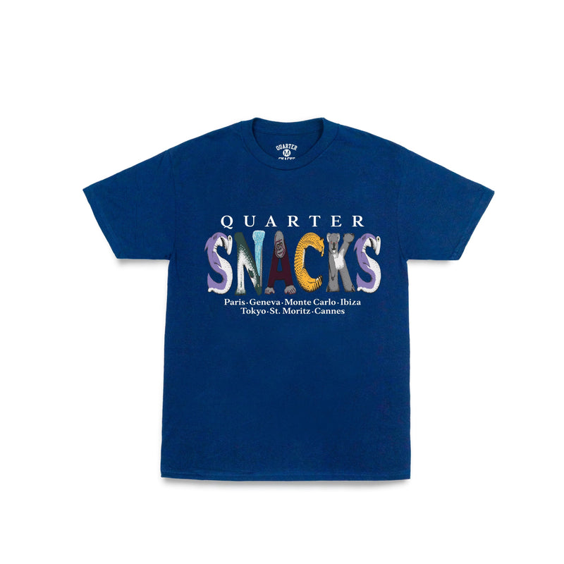 Quartersnacks Jungle Animals T-Shirt Navy